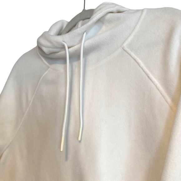 Womens Gap White Buttery Soft Hooded Cowl Neck Workout Gym Hoodie Size Medium - Picture 6 of 15